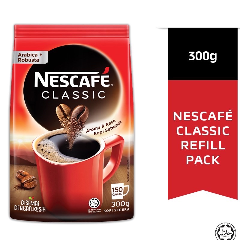 300g Nescafe Classic Instant Coffee Refill Pack Shopee Malaysia