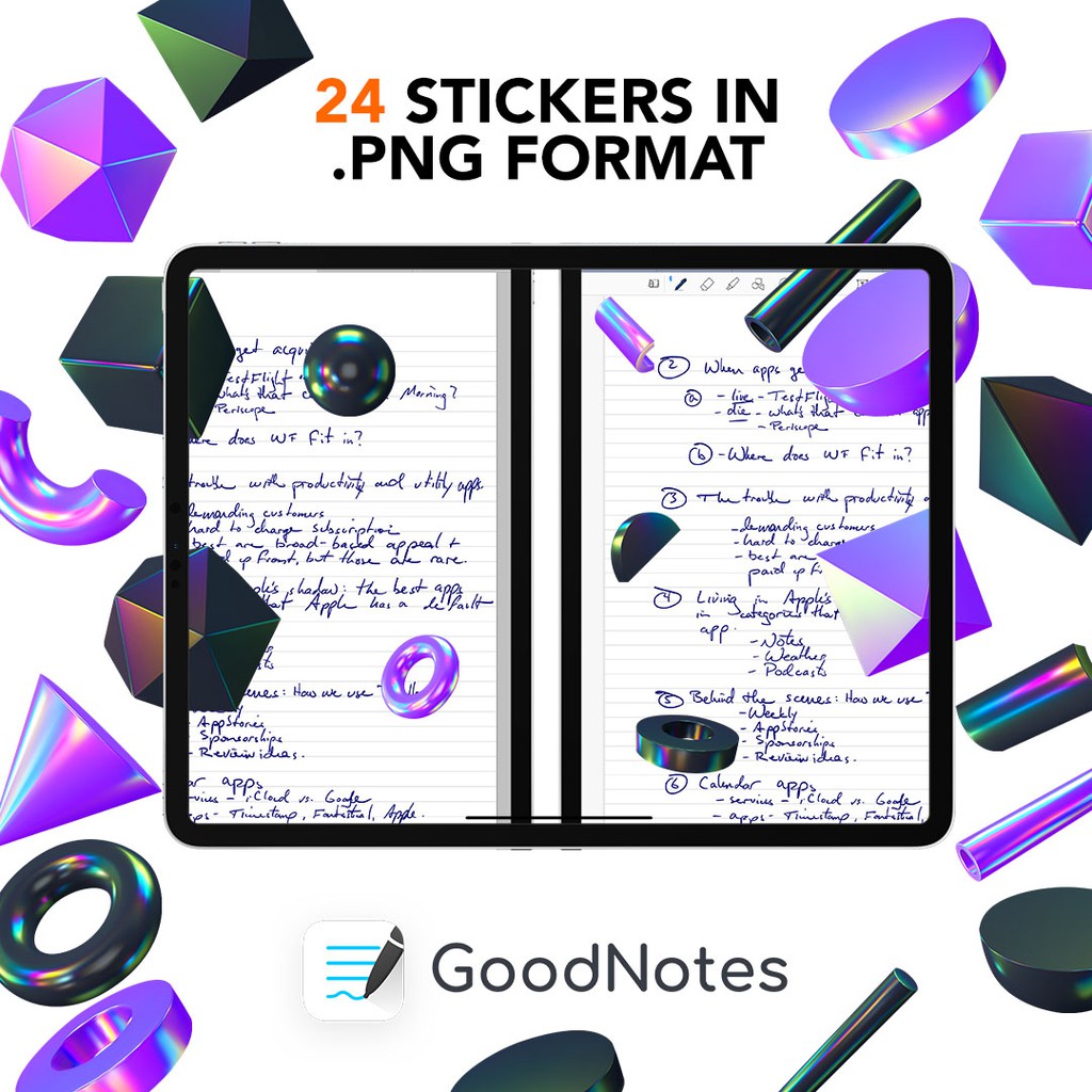 Goodnotes / PNG Digital Stickers for any devices / Digital Planner