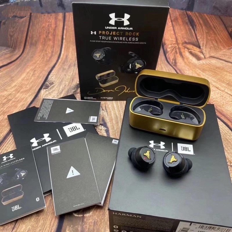 JBL UA Flash Project Rock True Wireless Flash Earbuds Sport Headset