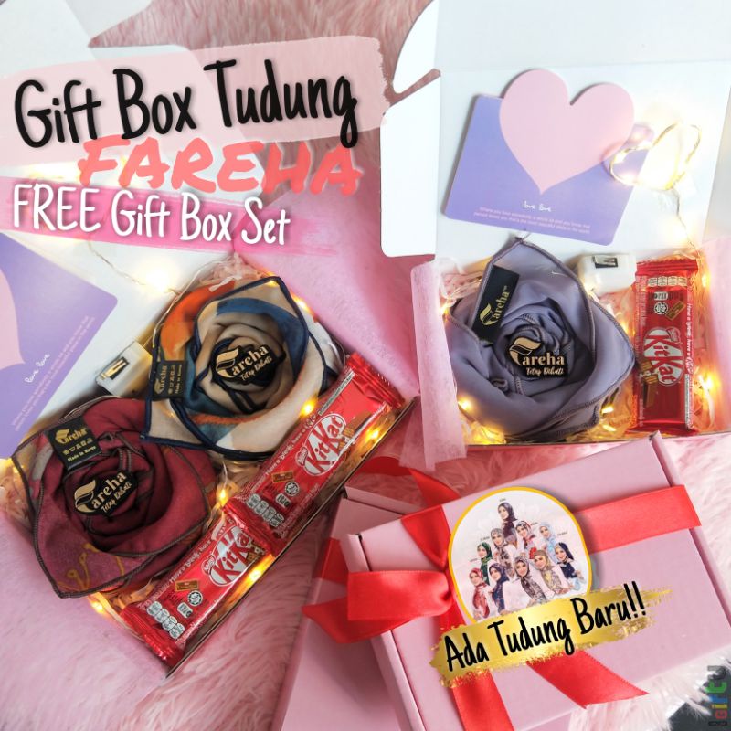 Gift Box Tudung Fareha Hadiah Birthday Gift Box Murah Kotak Hadiah