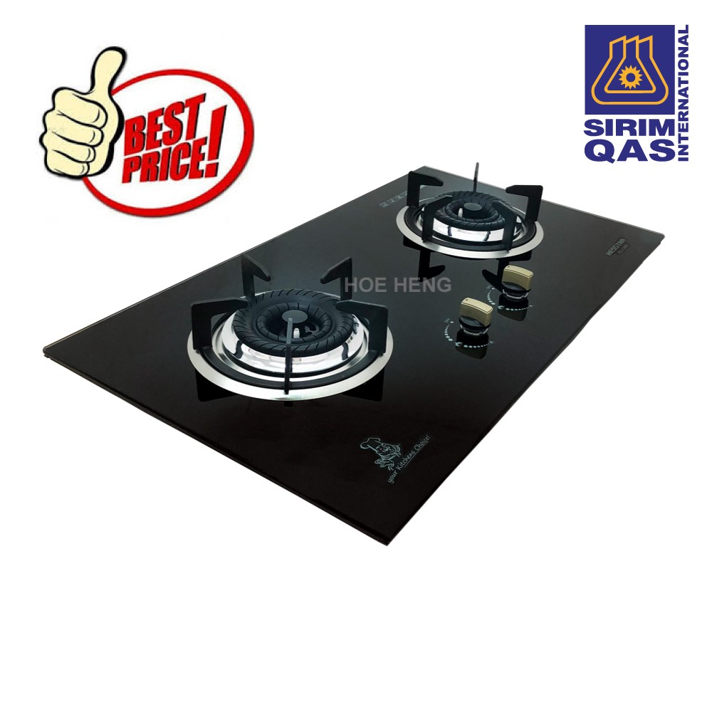 Hesstar 2 Burner HGLE28BK Glass Hob Flexi Base (4Kw) Shopee Malaysia