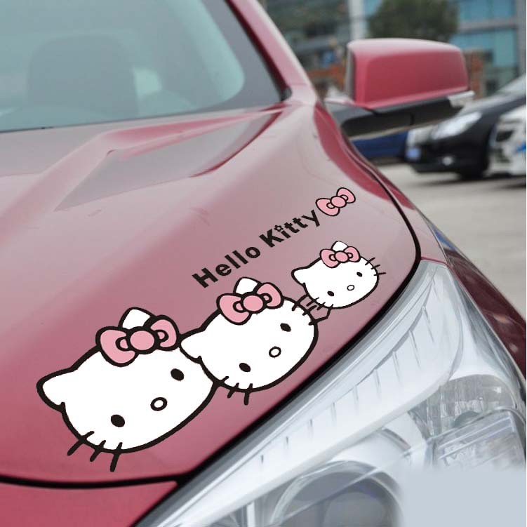 Lovely Hello Kitty Car Stickers Car Eyebrow Decals Car Styling Body Sticker Shopee Malaysia