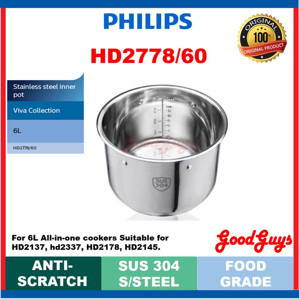 Philips HD2778 SUS304 Stainless Steel Inner Pot for HD2137 / HD2139