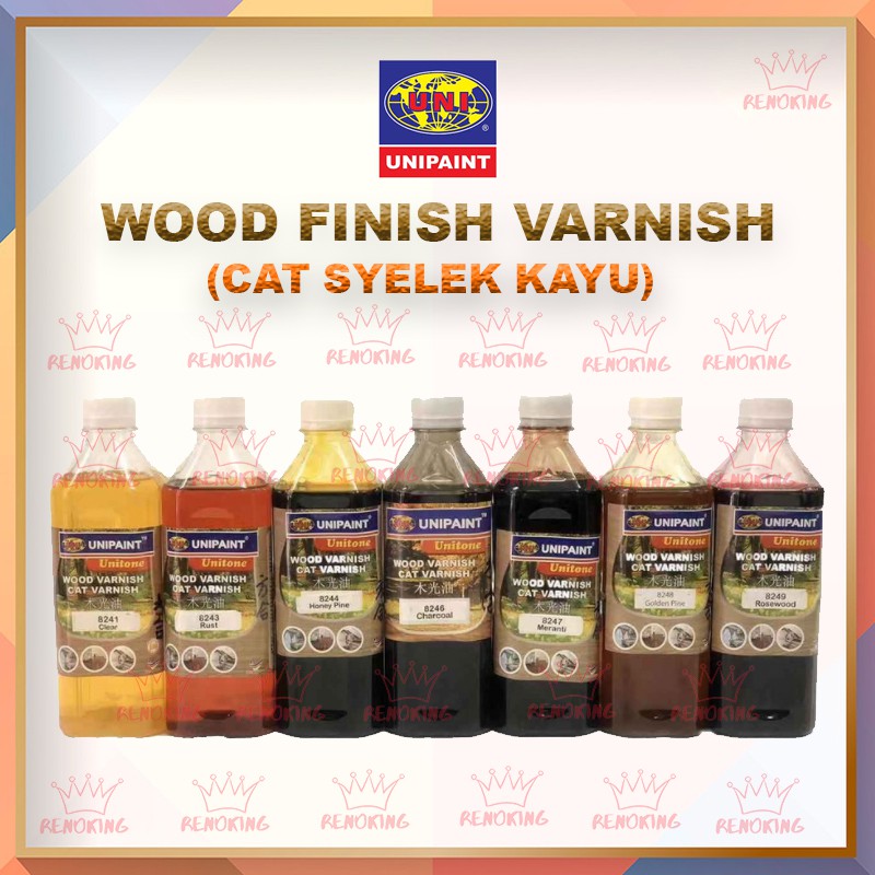🔥 🔥 UNIPAINT Shellac Paint Wood Finish Varnish Wood Shellac Syelek Kayu