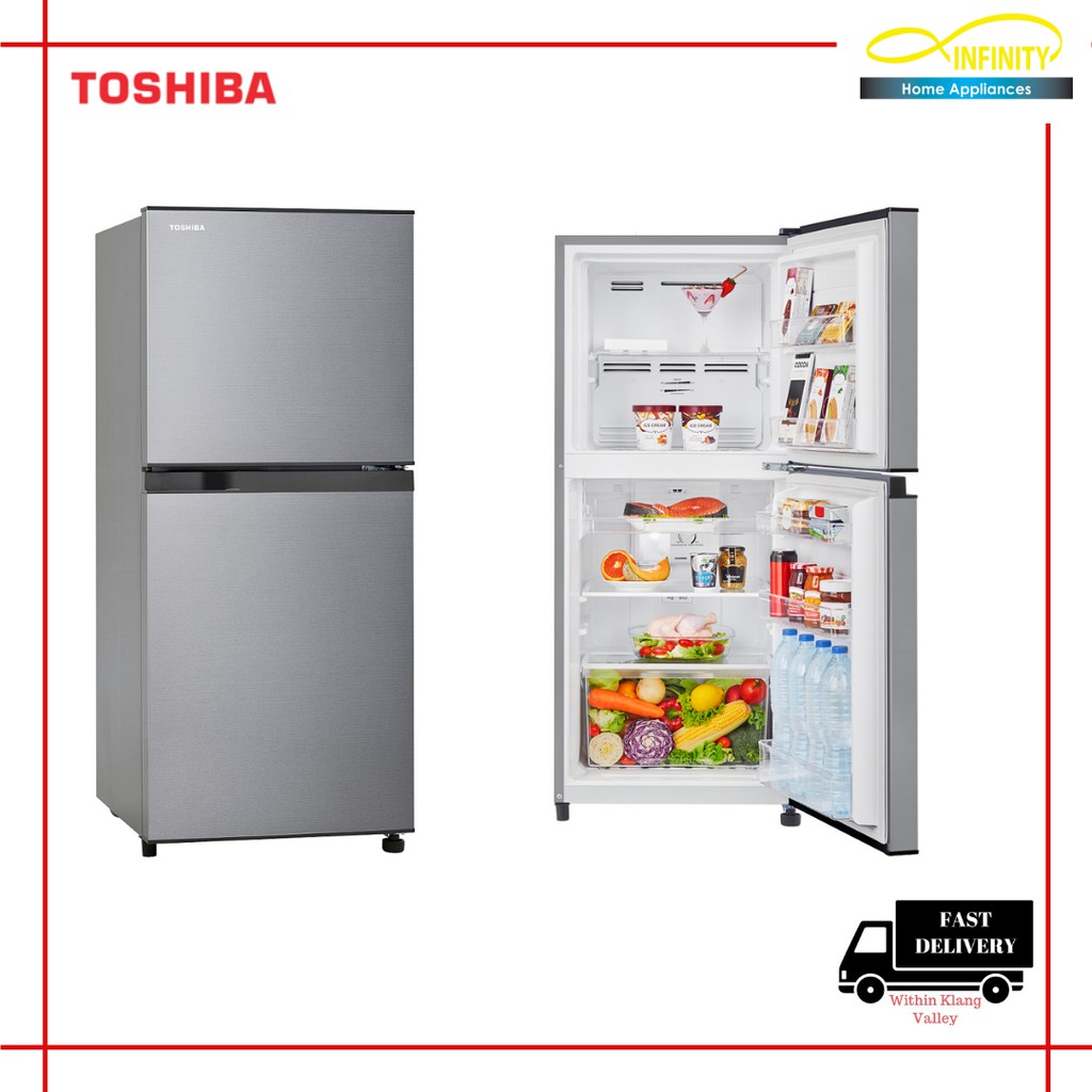 Toshiba Fridge 203L 2Doors Refrigerator GRB22MP Delivery KL/Selangor