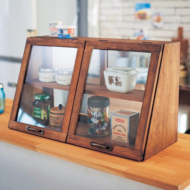 SOLID WOOD Bread Display Food Display Roti Shopee