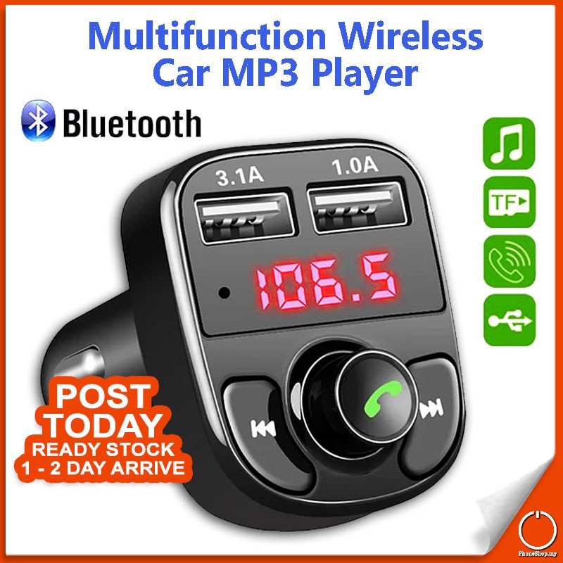 𝗠𝗨𝗟𝗧𝗜𝗙𝗨𝗡𝗖𝗧𝗜𝗢𝗡 Wireless Car MP3 Player Bluetooth Car Radio Kereta