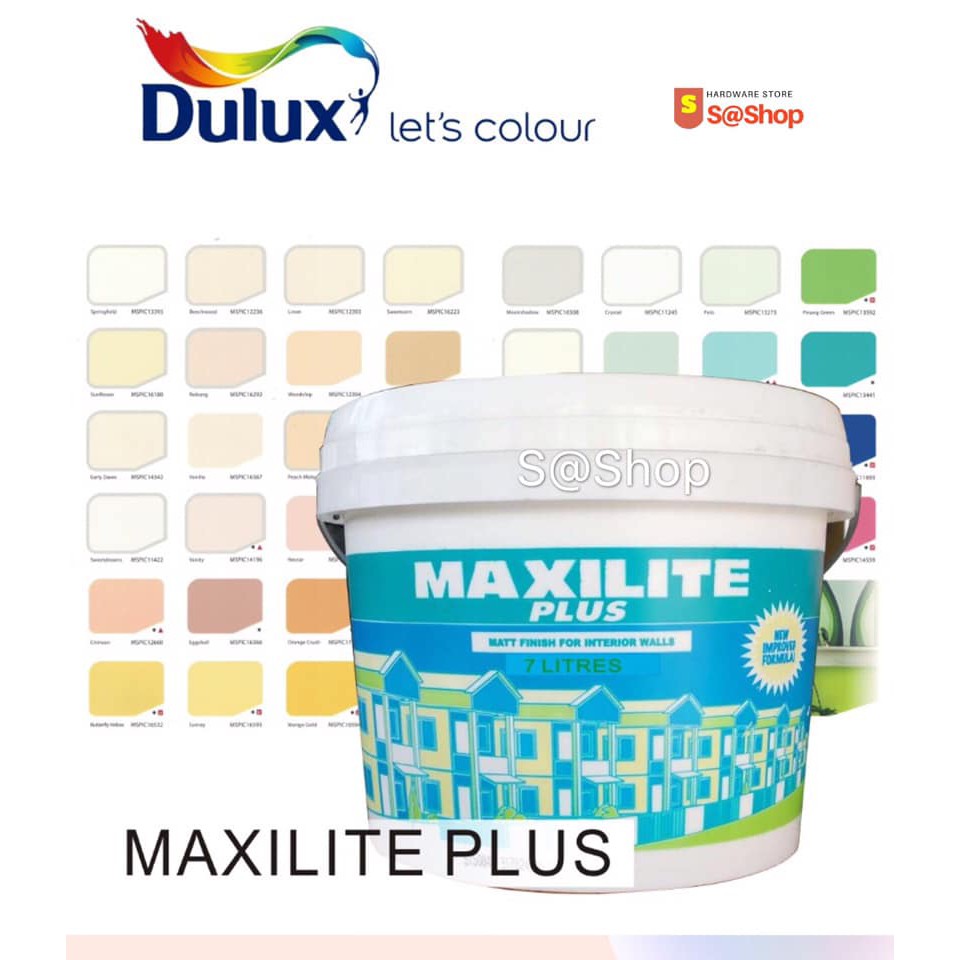 7 Liter Dulux Maxilite Plus Standard color Water Based Paint / Cat