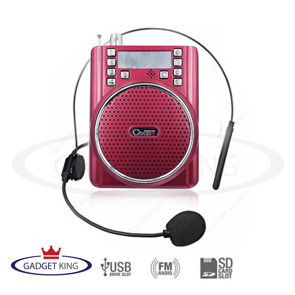 Portable Rechargeable Voice Booster Waistband Amplifier Microphone