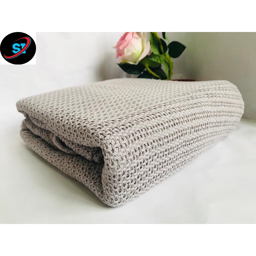 Hospital,s & Hotel,s Luxury 100 Cotton THERMAL QUEEN BLANKET Size 155