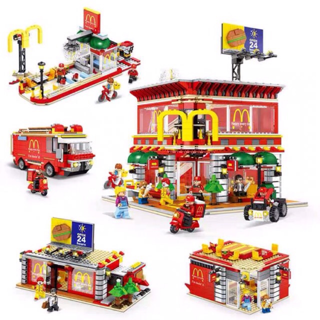 Sembo Block McDonald 4in1 Lego Compatible Street Building
