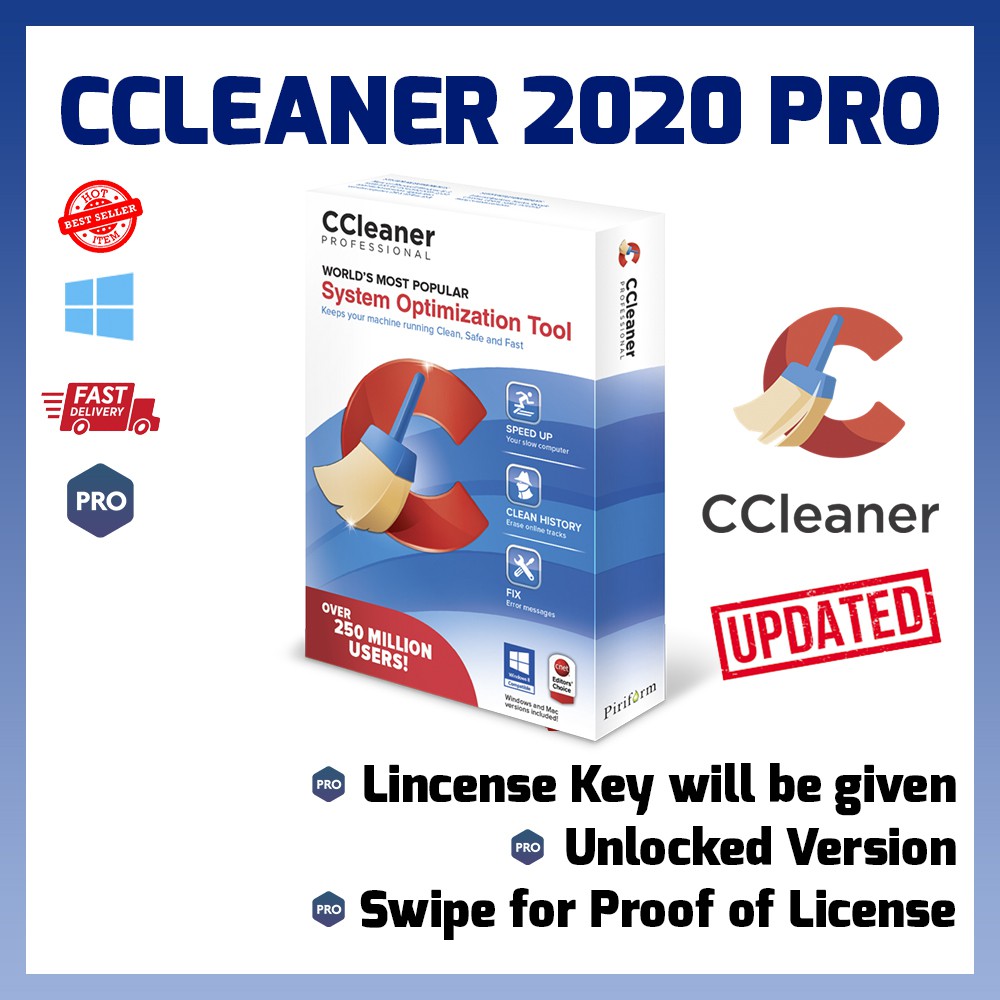 CCleaner Pro 2020 License Under Your Name Shopee Malaysia