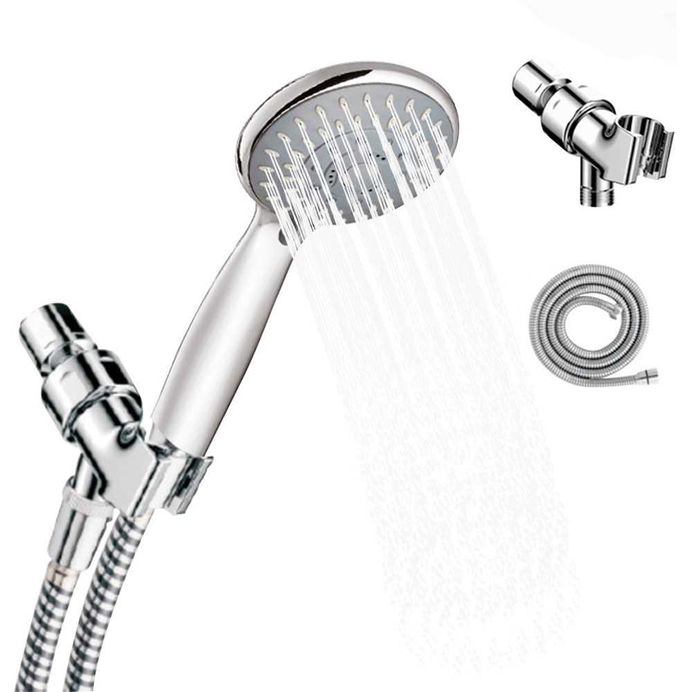 Handheld Shower Head 5 Spray Settings With Stainless Steel Hose