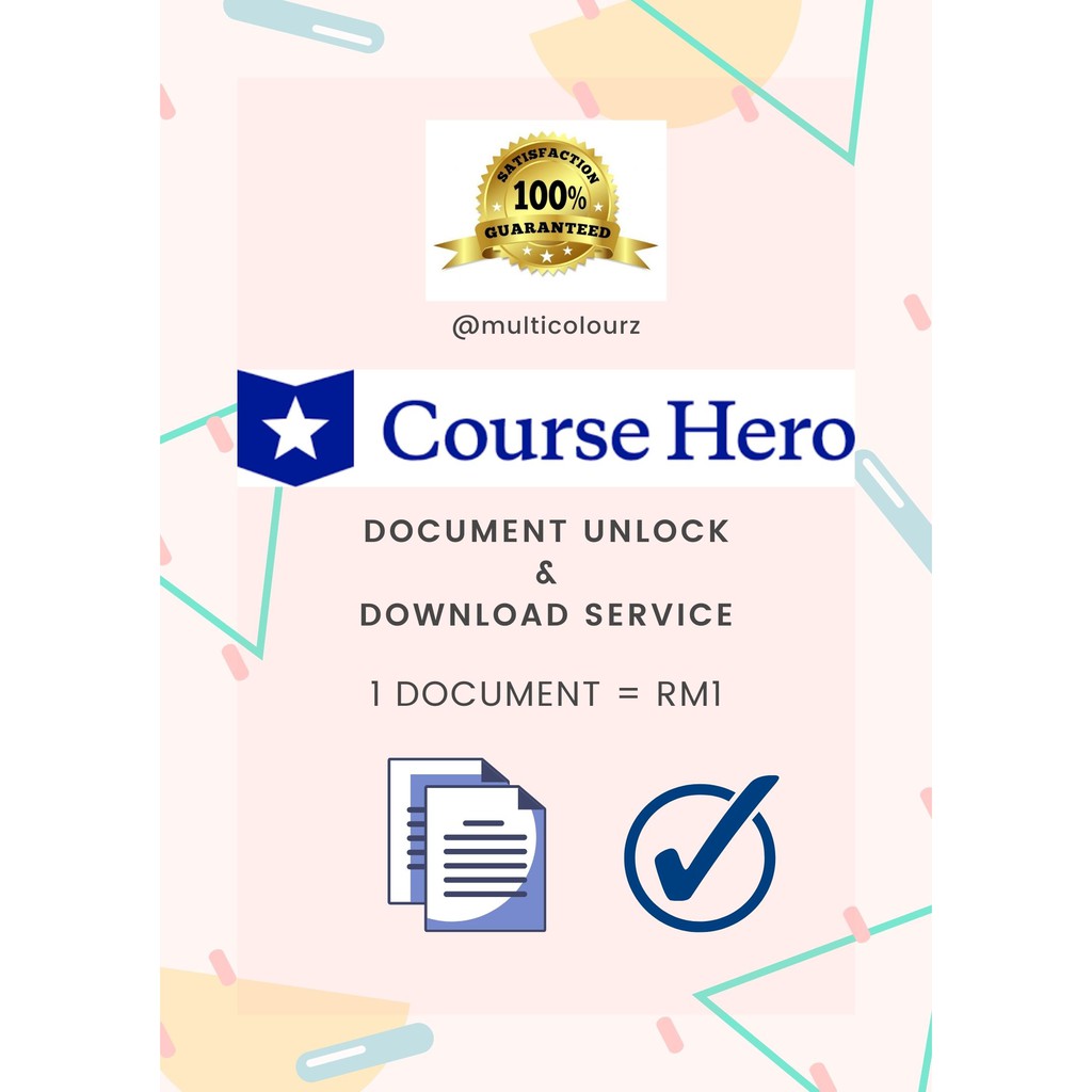 COURSE HERO DOCUMENT UNLOCK AND DOWNLOAD SERVICE Shopee Malaysia