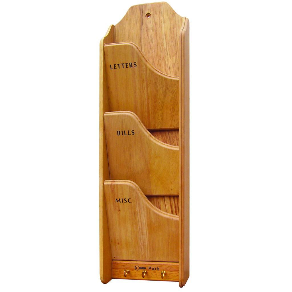 3 Tier Letter Rack ( Rubberwood) Shopee Malaysia