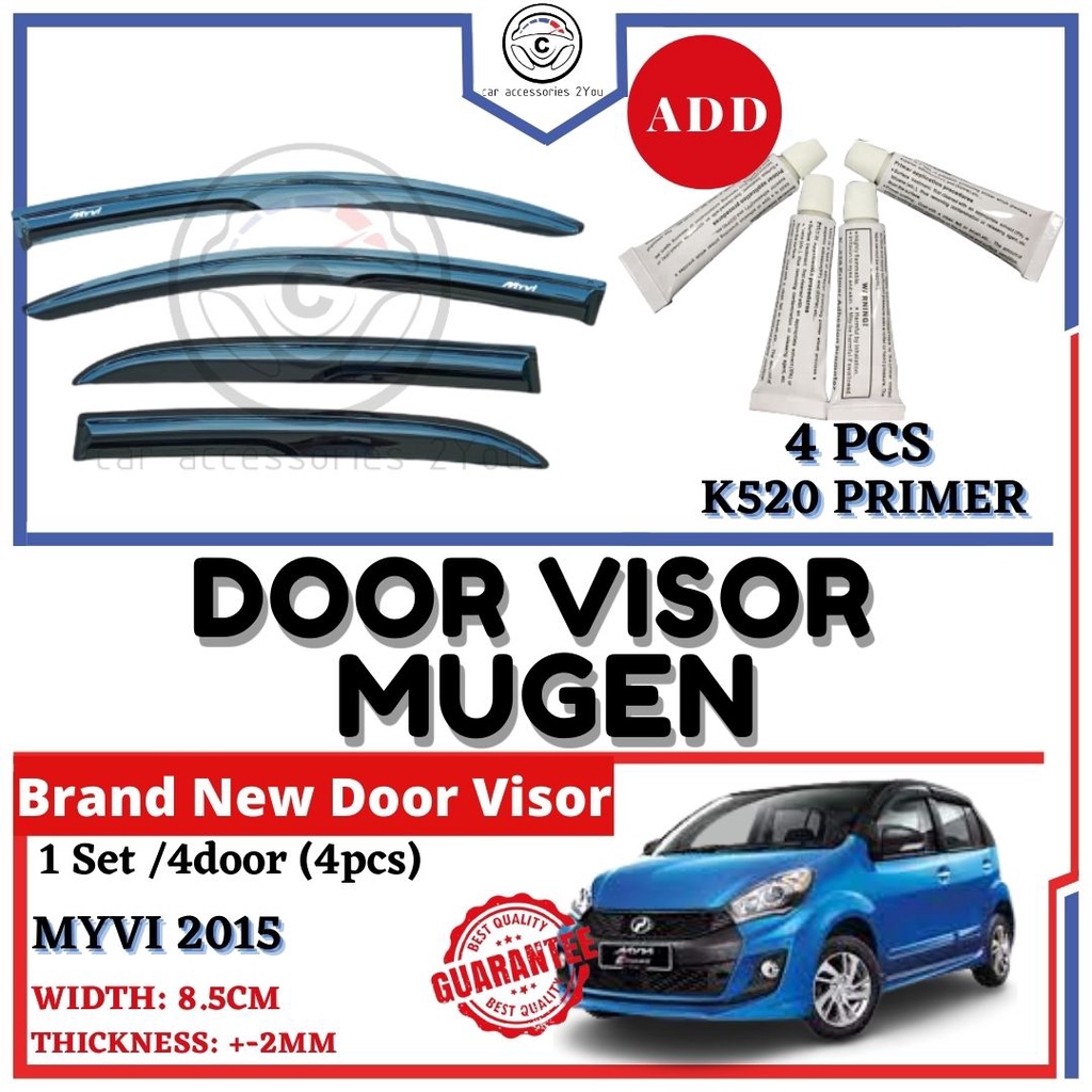 Perodua Myvi 20122016 /Myvi Icon/SE/Lagi Best Door Visor Mugen Style