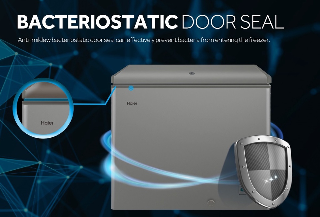 Haier 319L Chest Freezer 6in 1 Convertible Freezer Fridge Antibacterial Door Seal BD328HP