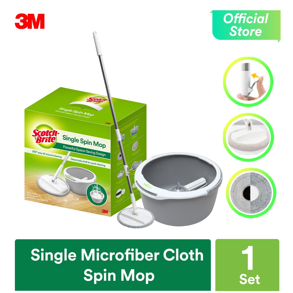 3M Scotch Brite Single Microfiber Cloth Spin Mop / Single Microfiber