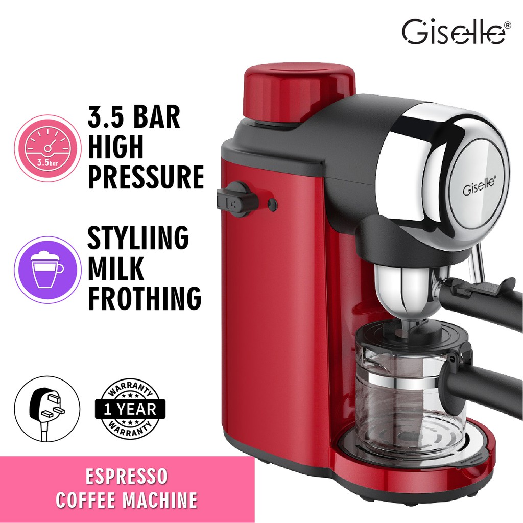 Giselle Espresso Coffee Milk Bubble Maker Machine (800W) KEA0330RD