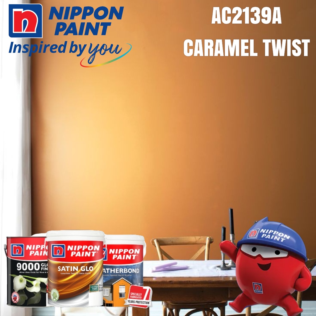 NIPPON 5 LITER AC2139A CARAMEL TWIST INTERIOR EXTERIOR WALL PAINT/WOOD