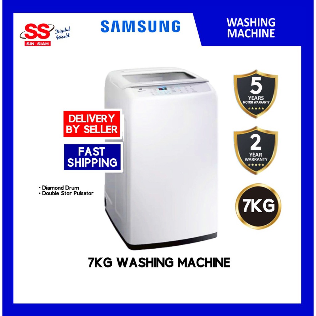 DELIVERY BY SELLER 】SAMSUNG 7KG WA70H4000SG/FQ Toploader Washing