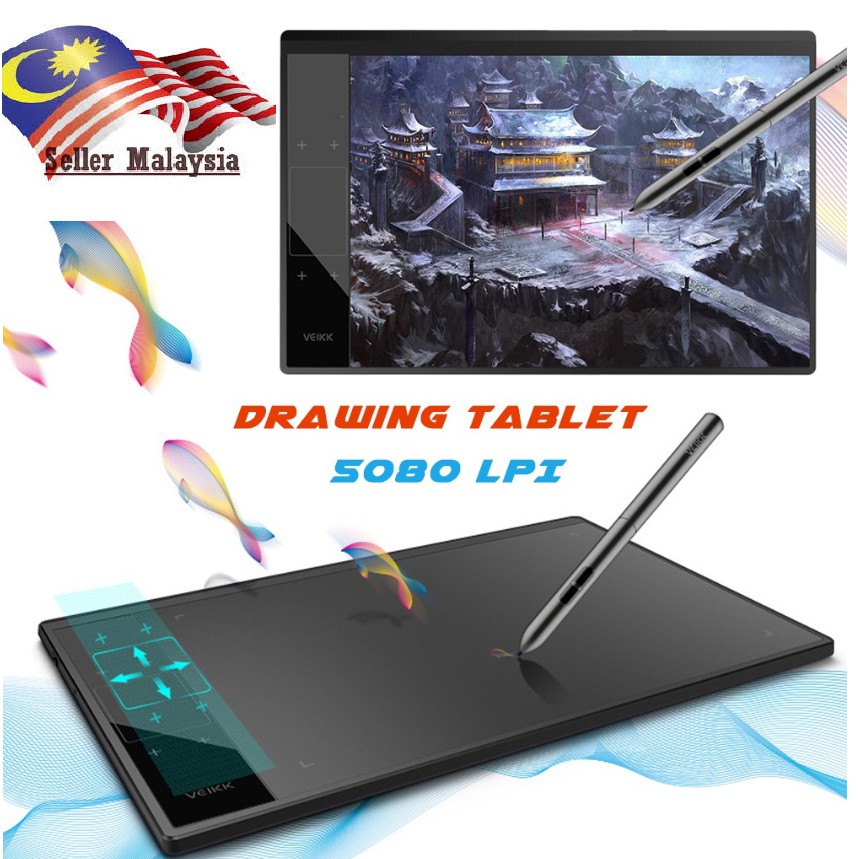 Mac OS 10.8.0 Graphics Drawing Tablet VEIKK A30 Digital Drawing Tablet 10 x 6 Inch Draw Tablet