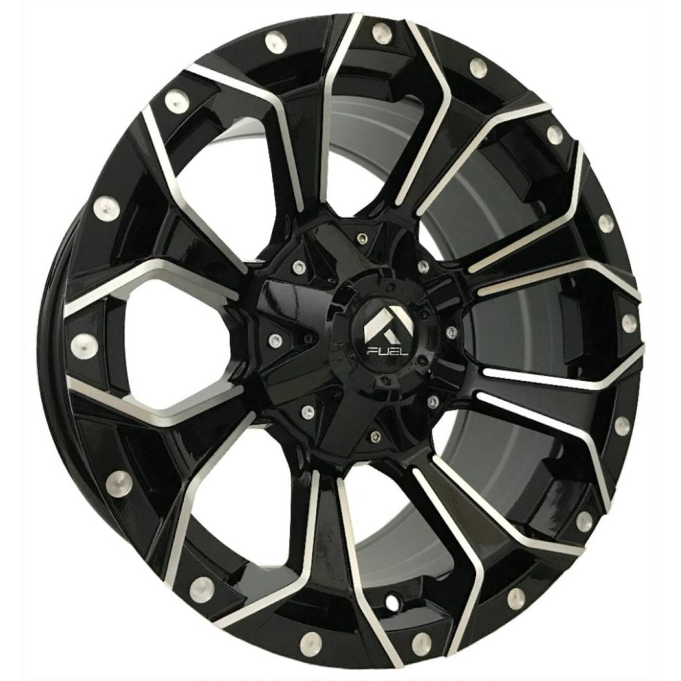 FUEL 4X4 16 inch 8JJ 6X139.7 ET0 CAR SPORT RIMS CHEAP WHEELS BLACK 6079