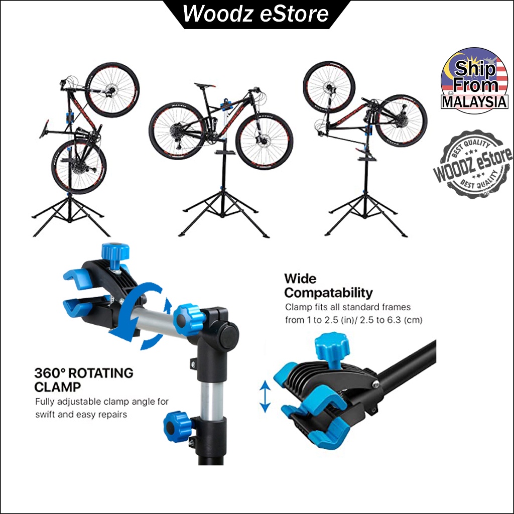 [Woodz] Bicycle Repair Stand Workstation MTB Road Bicycle Repair Rack Adjustable Bike Adjustable