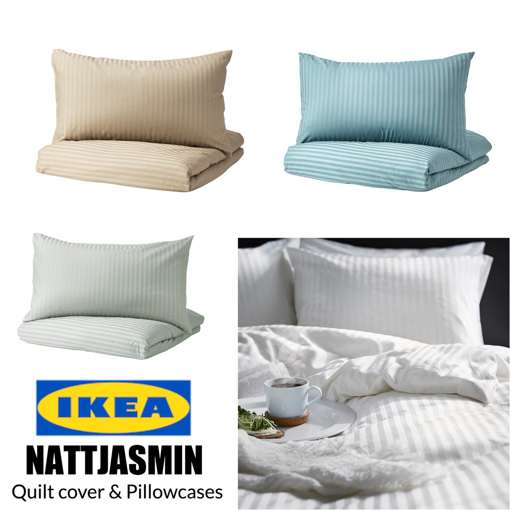 IKEA NATTJASMIN Duvet Cover and Pillowcases Shopee Malaysia