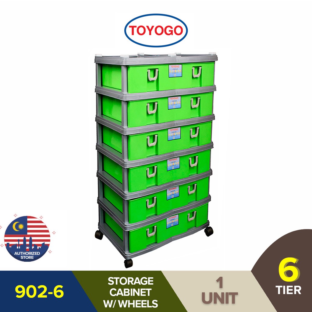 Toyogo Plastic Storage Drawer With Wheels 9026 (6 Tiers