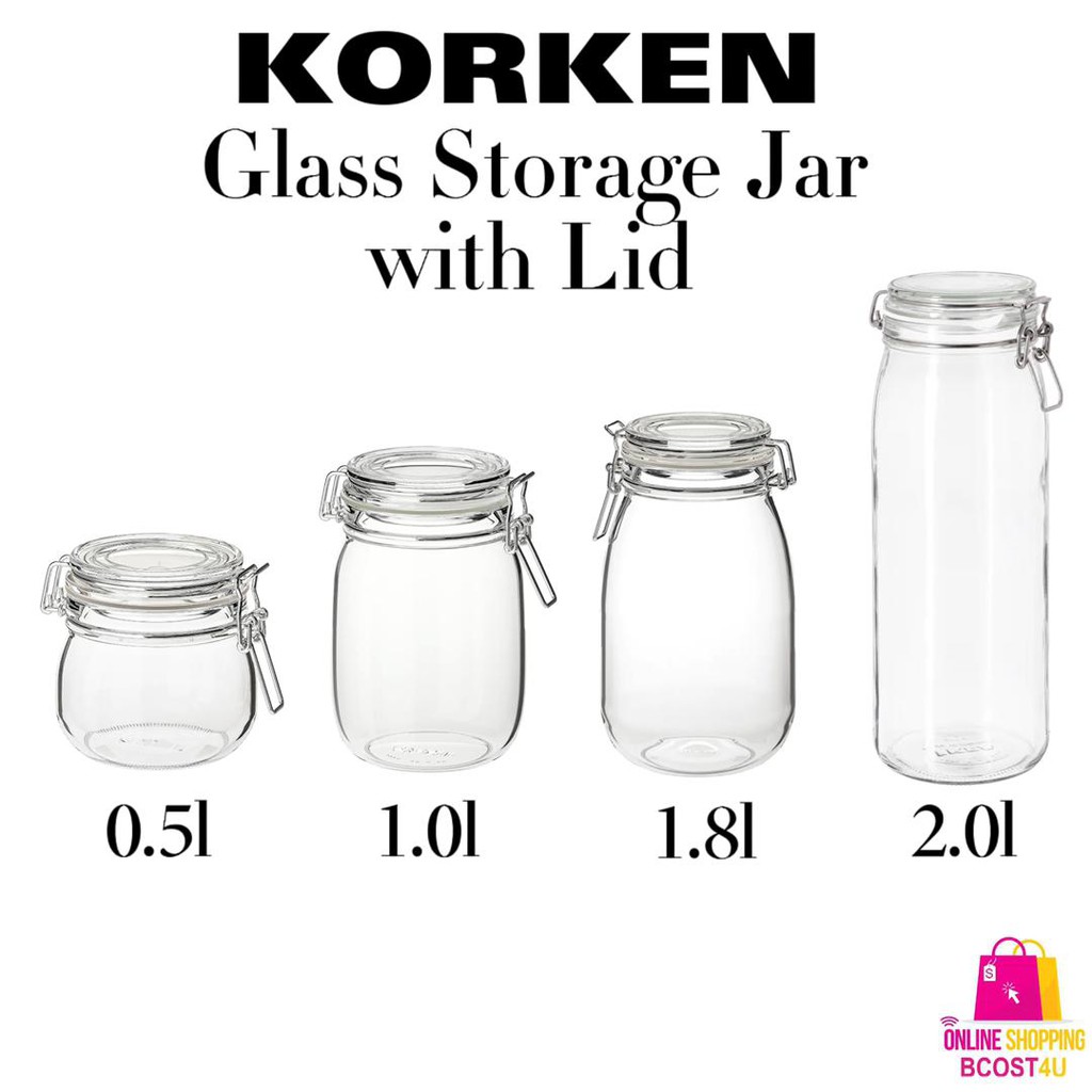🔥READY STOCK🔥Glass Storage Jar with Lid Shopee Malaysia