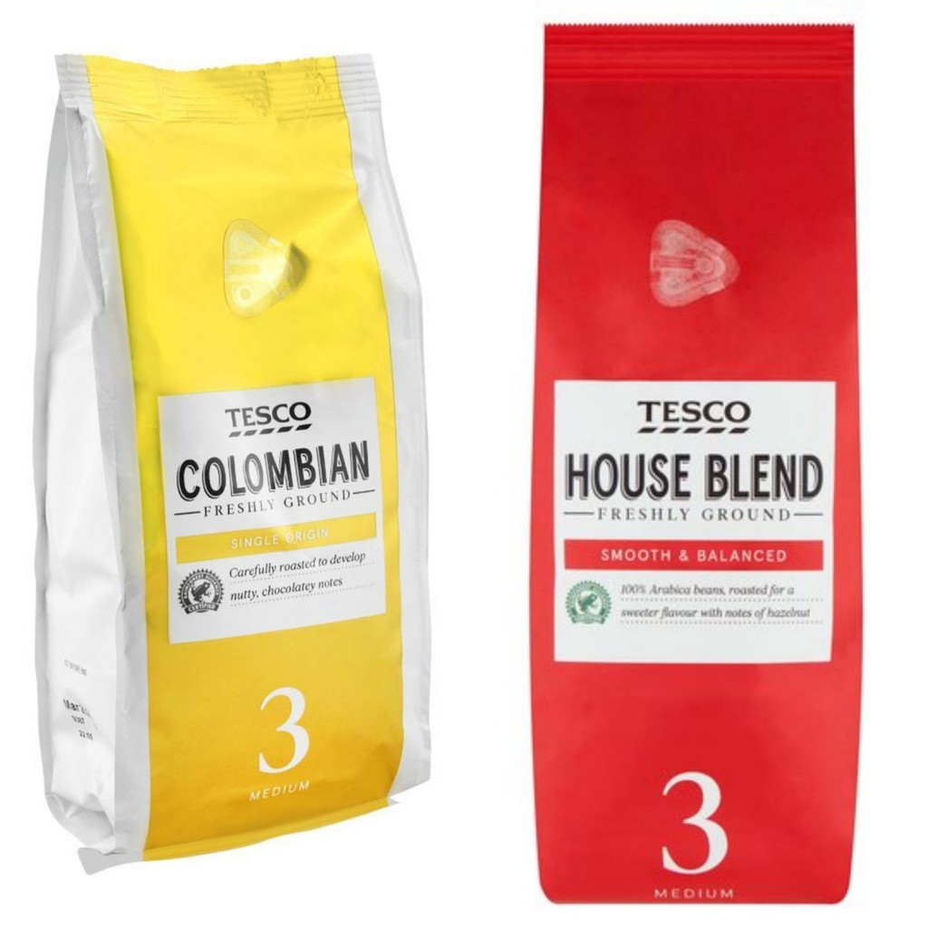 Tesco House Blend & Colombian Coffee Beans 227g Shopee Malaysia