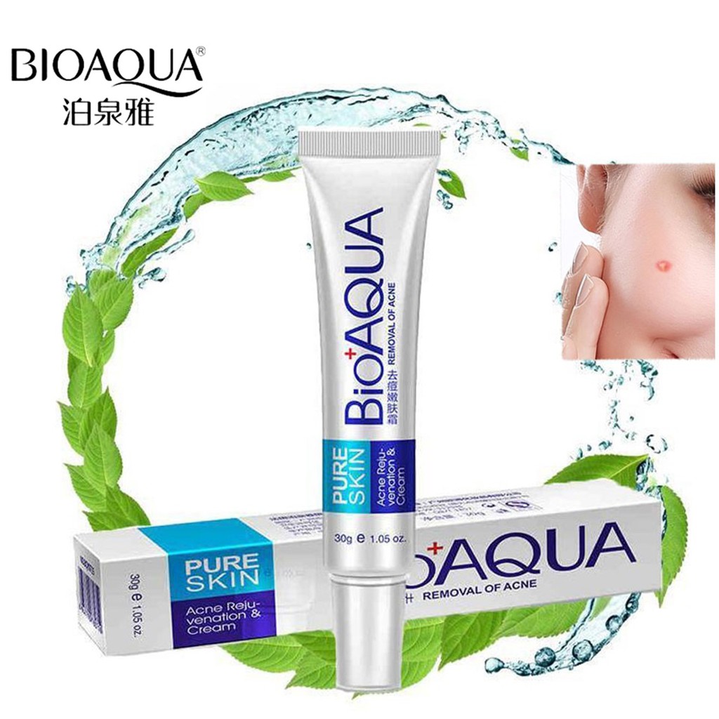 [100 ORIGINAL] BIOAQUA 30g Pure Skin Anti Acne Cream Pimple Scar