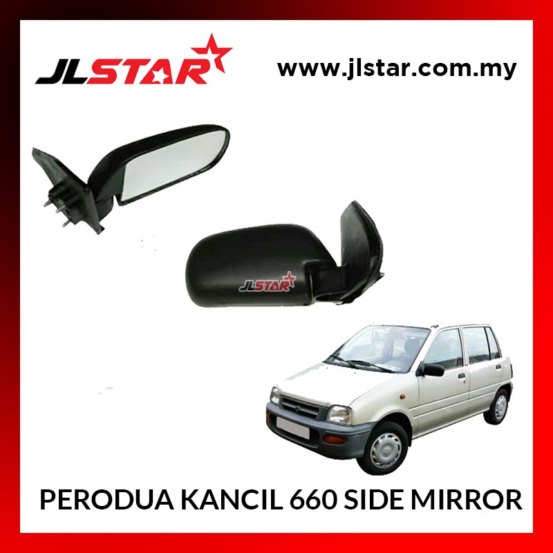PERODUA KANCIL 660 SIDE MIRROR LEFT & RIGHT BOTH (1PC) COLOR BLACK