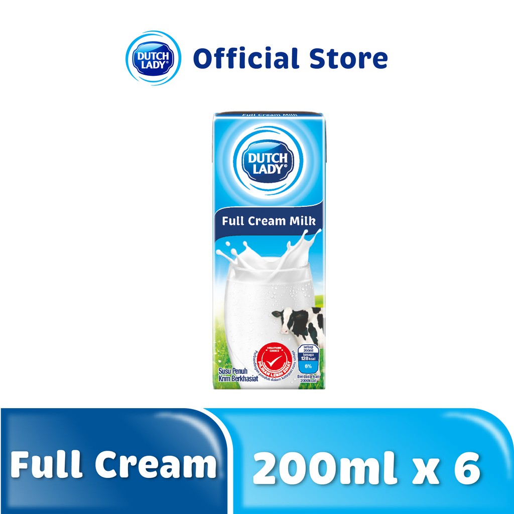 DUTCH LADY UHT MILK FULL CREAM 200ml x 6 Shopee Malaysia