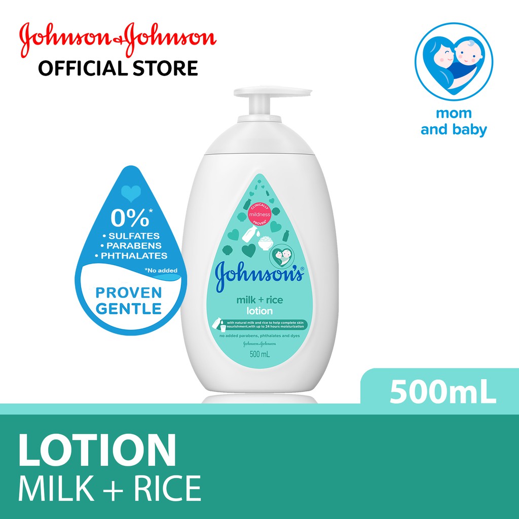 Johnson's Baby Lotion Milk + Rice (500ml) Shopee Malaysia
