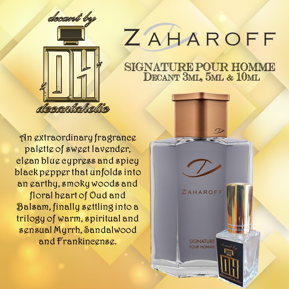 Original Zaharoff Signature Pour Homme decant 3ml/5ml/10ml Shopee