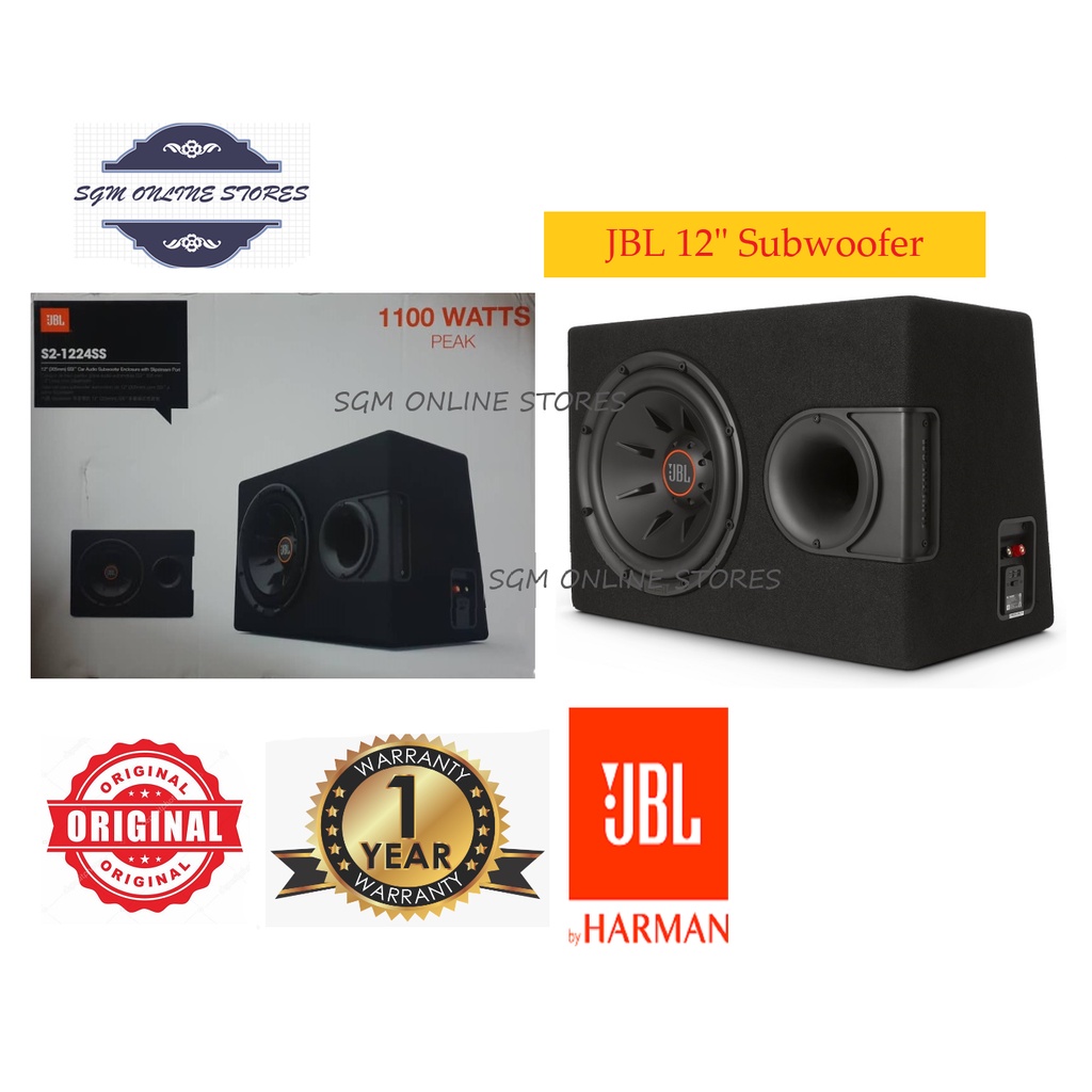 JBL S21224SS 12inch 1100 Watts Subwoofer Enclosure with Slipstream Port Shopee Malaysia