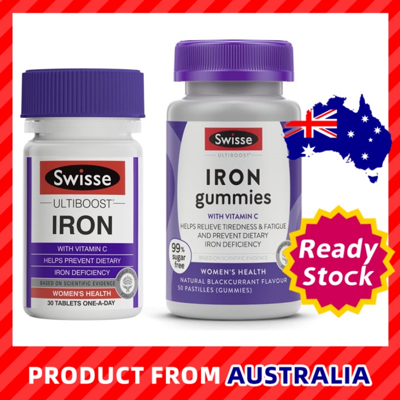 Swisse Ultiboost Iron Gummies With Vitamin C 50 Gummies 99 Sugar Free