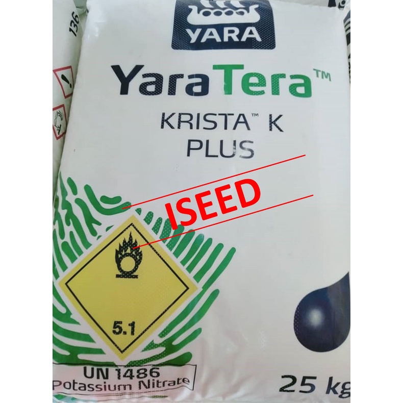 YaraTera KRISTA K PLUS 13.5 NO3, 45.5 K2O Potassium Nitrate 25KG