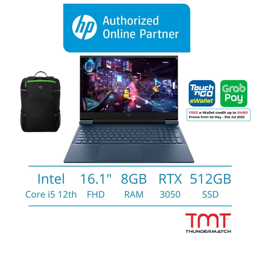 HP Victus 16d1069TX 6J9D8PA Gaming Laptop i512500H 8GB RAM 512GB SSD 16.1" FHD 144Hz
