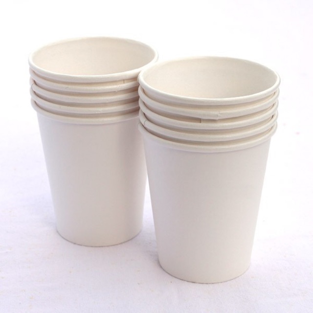 [Ready Stock] 6oz, 7oz, 9oz Paper cup White 50pcs Disposable paper