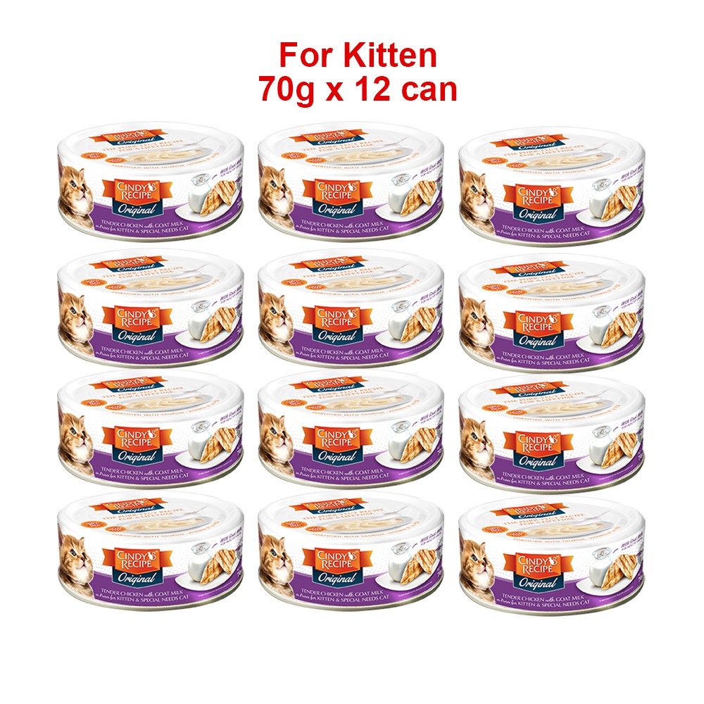 Cindy's Recipe Original Tender Chicken with Goat Milk for Kitten Wet