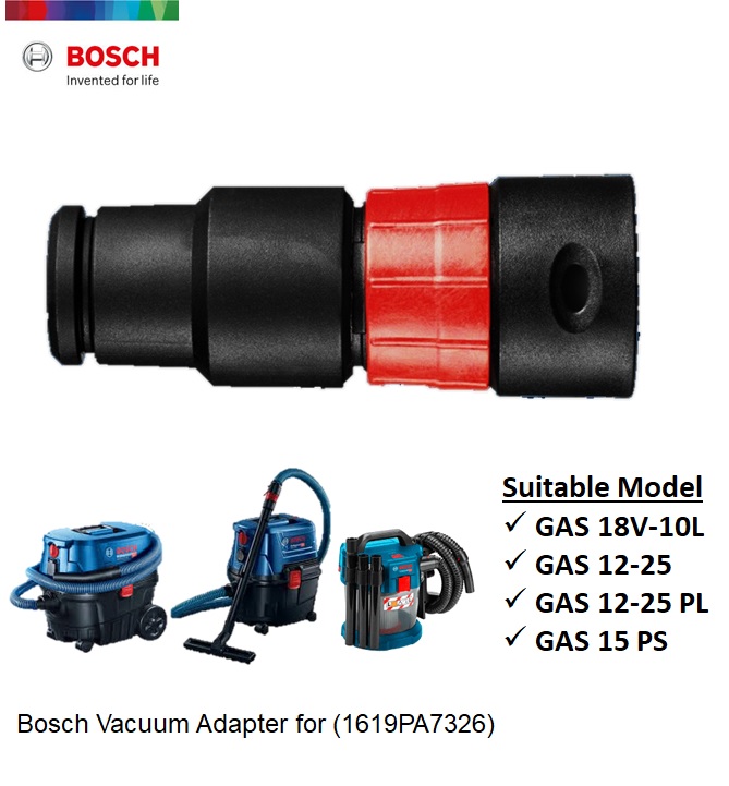 Bosch Vacuum Adapter for GAS 1225 /GAS 15 / GAS 18V10L (1619PA7326