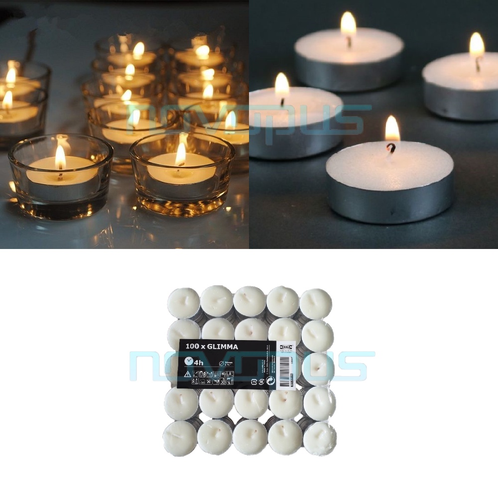 IKEA GLIMMA Unscented Tealight Candles / Lilin / Small Candle 100pcs