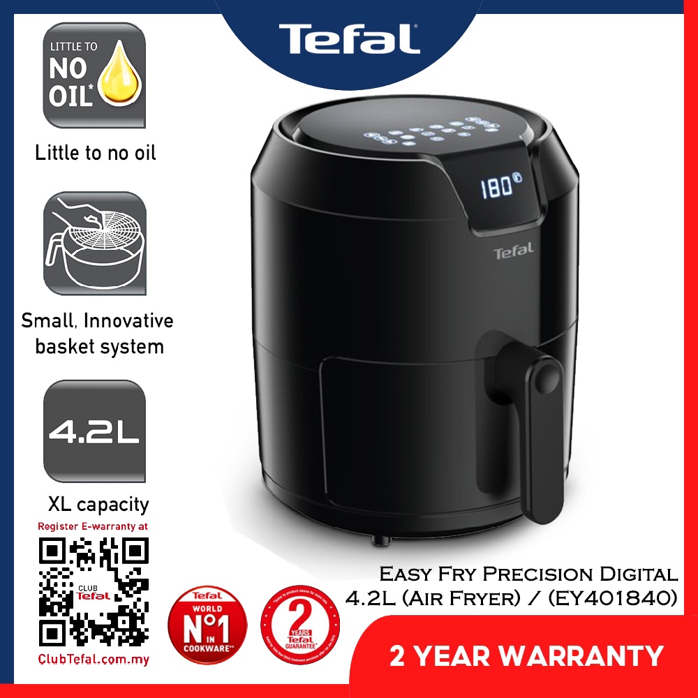 Tefal (EY4018) Easy Fry Precision Digital 4.2L (Air Fryer) Shopee