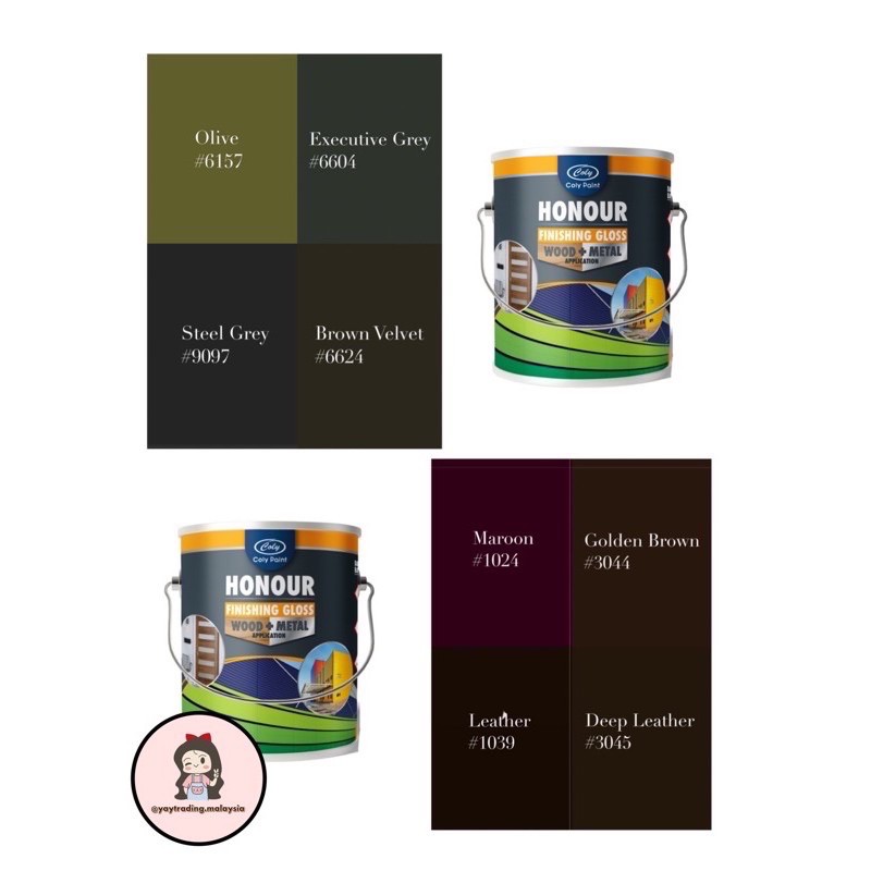 250ML HONOUR AntiRust HIGH Gloss Paint ( Wood & Metal ) Waterproof