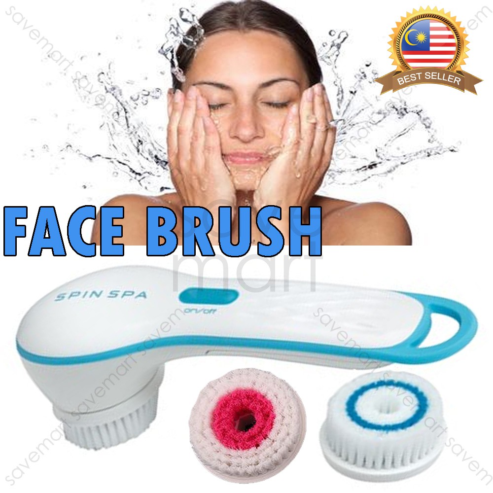 Face Spin Brush Cleansing Facial Brush 2 Attachment Clean Refresh