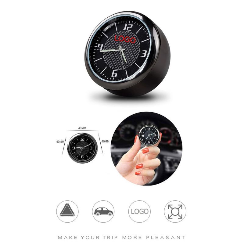 Mini Car Clock Luminous Interior Quartz Clock Jam Kereta Proton Perodua