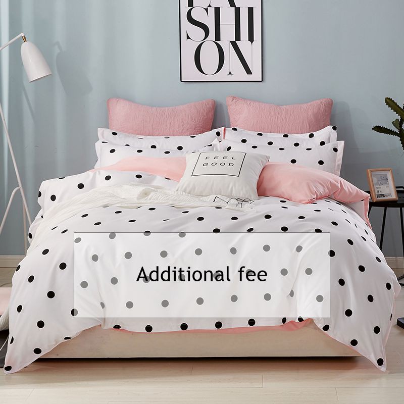 Additional fee pink 100 polyester duvet cover set Shopee Malaysia